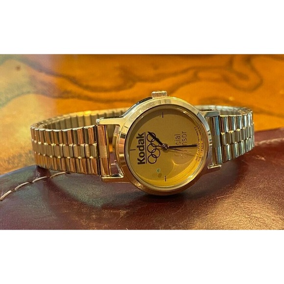 Women's 25mm Gold Tone Kodak Olympic Official Sponsor Watch, V311-0810 - Picture 1 of 2